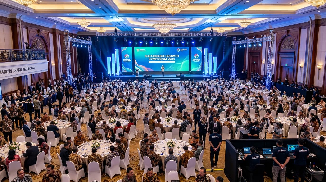 Suasana venue acara skala besar