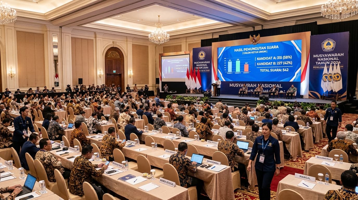 Suasana musyawarah dan pemilihan KADIN